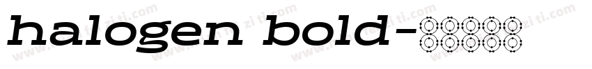 halogen bold字体转换